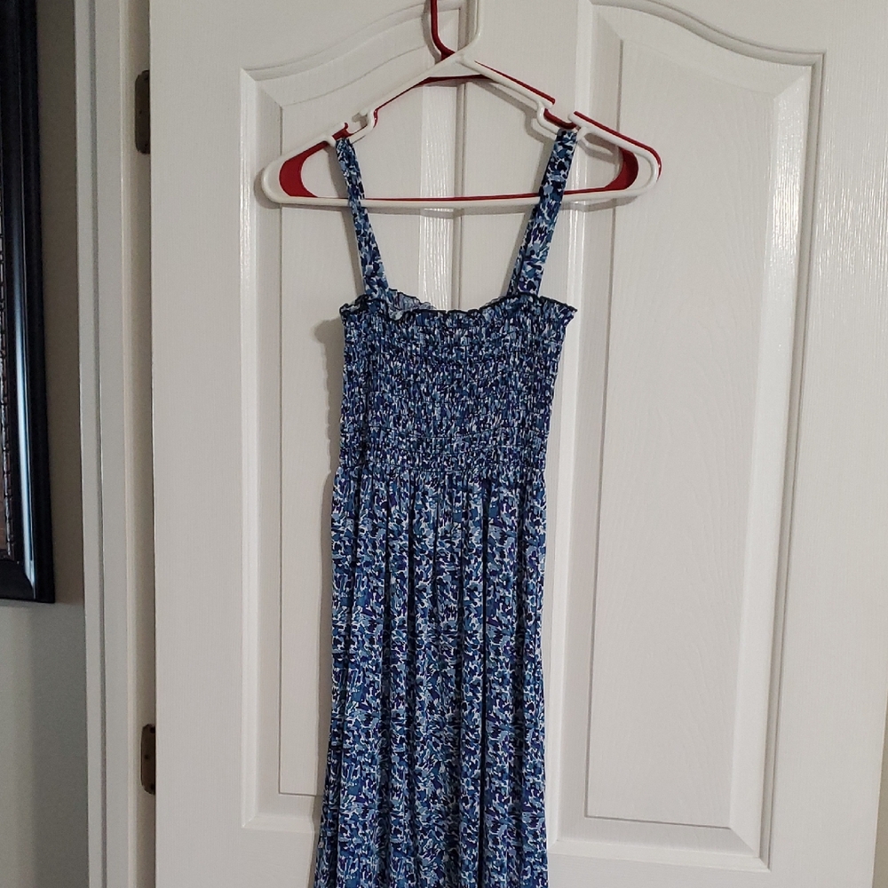 Blue Patterned Women's Dress